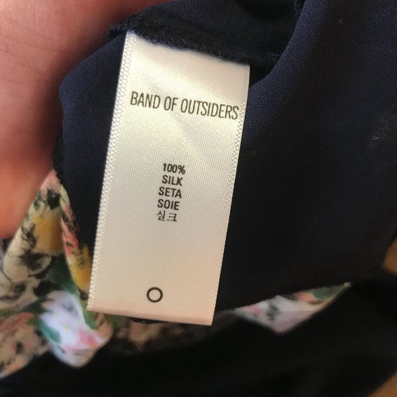 Band of Outsiders S/M Easter Dress Silk Floral Print Relaxed Tent Sundress - Picture 12 of 14